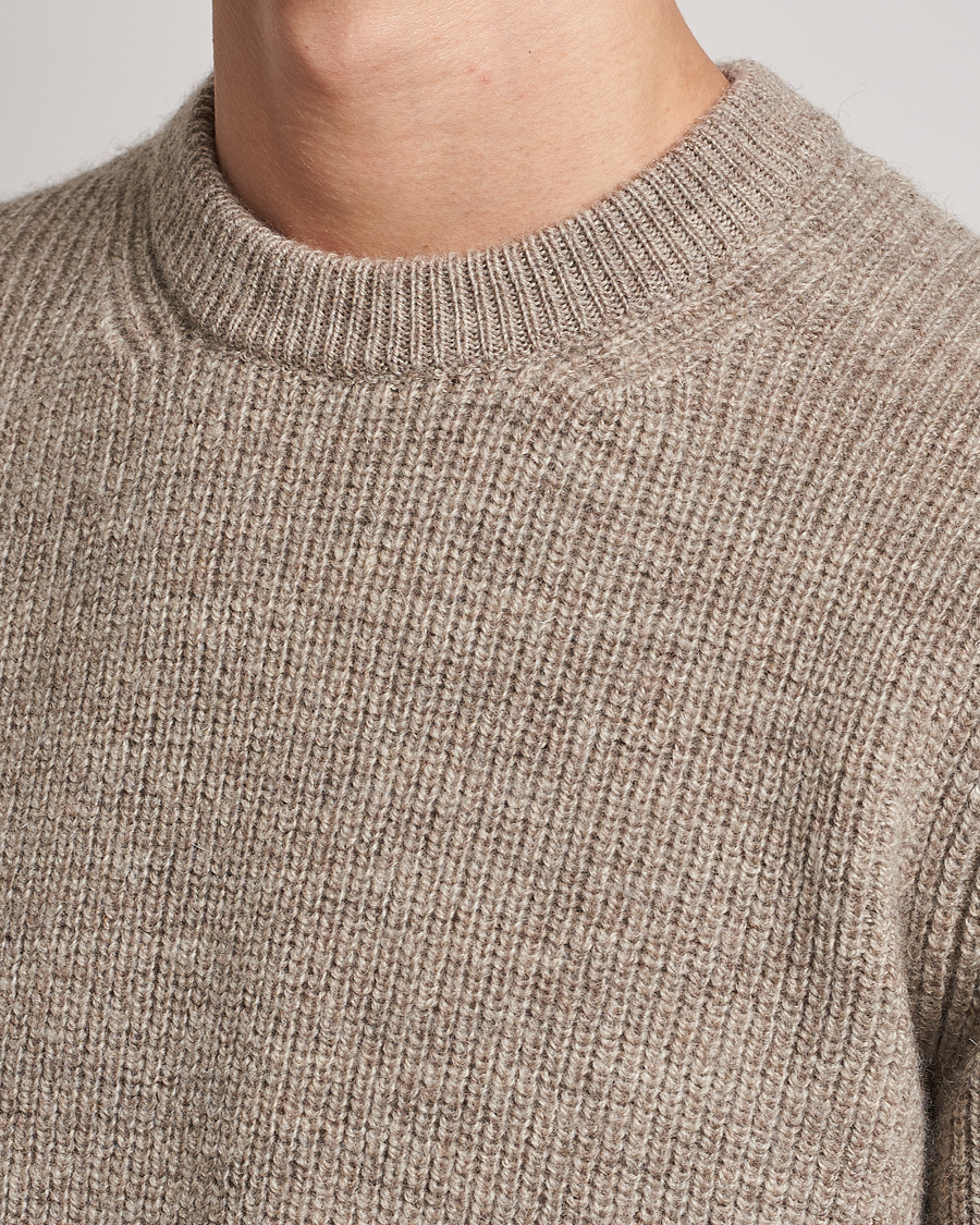 Homme | Pulls Et Tricots | Sunspel | Luxury British Wool Jumper Natural Oatmeal