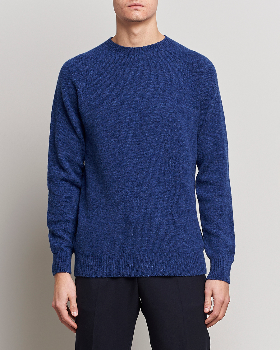 Homme | Pulls Et Tricots | Sunspel | Lambswool Crewneck Space Blue