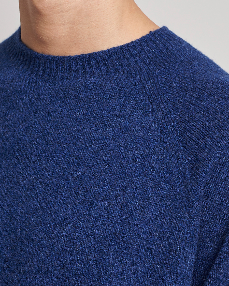 Homme | Pulls Et Tricots | Sunspel | Lambswool Crewneck Space Blue