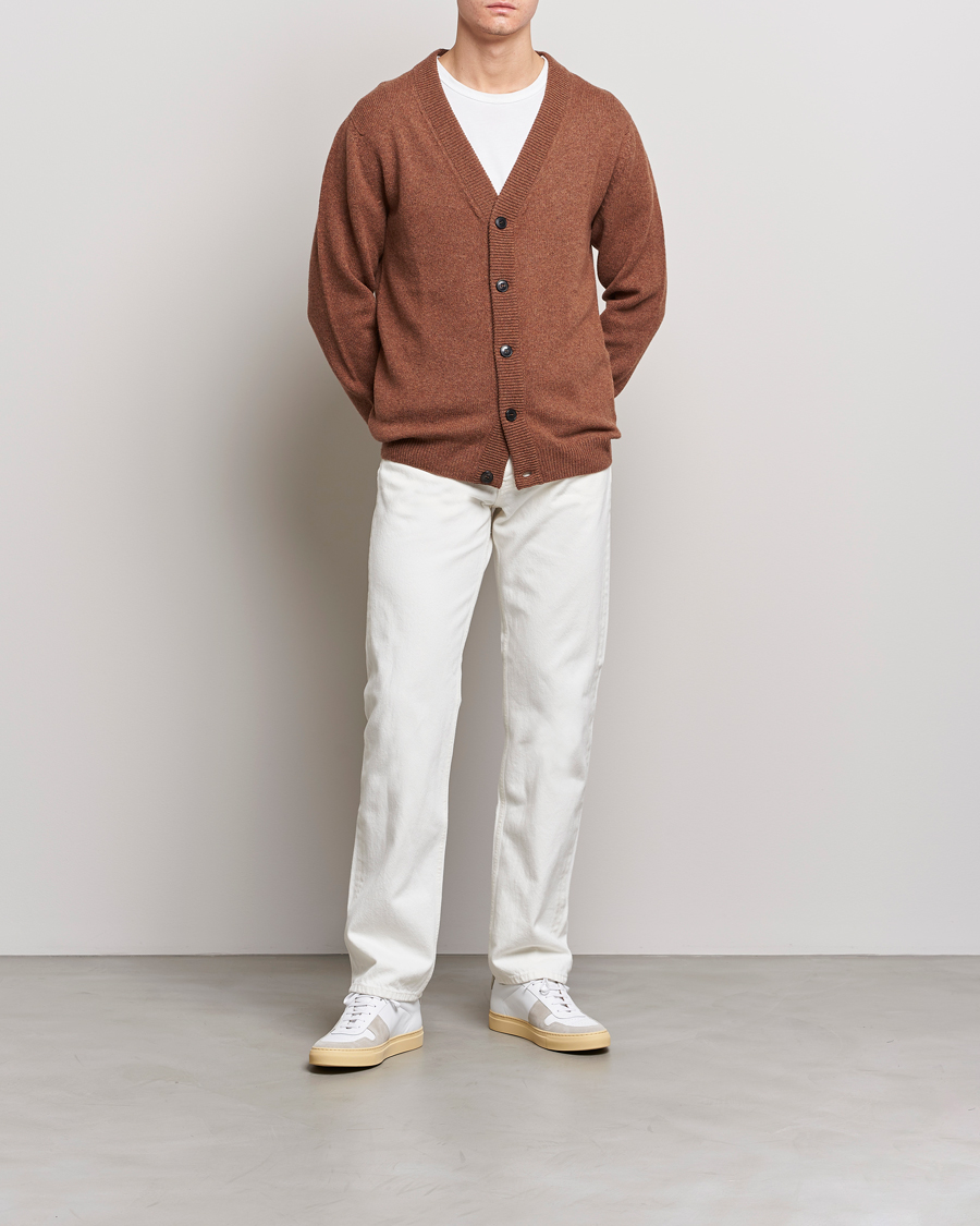 Homme | Pulls Et Tricots | Sunspel | Lambswool Cardigan Pecan