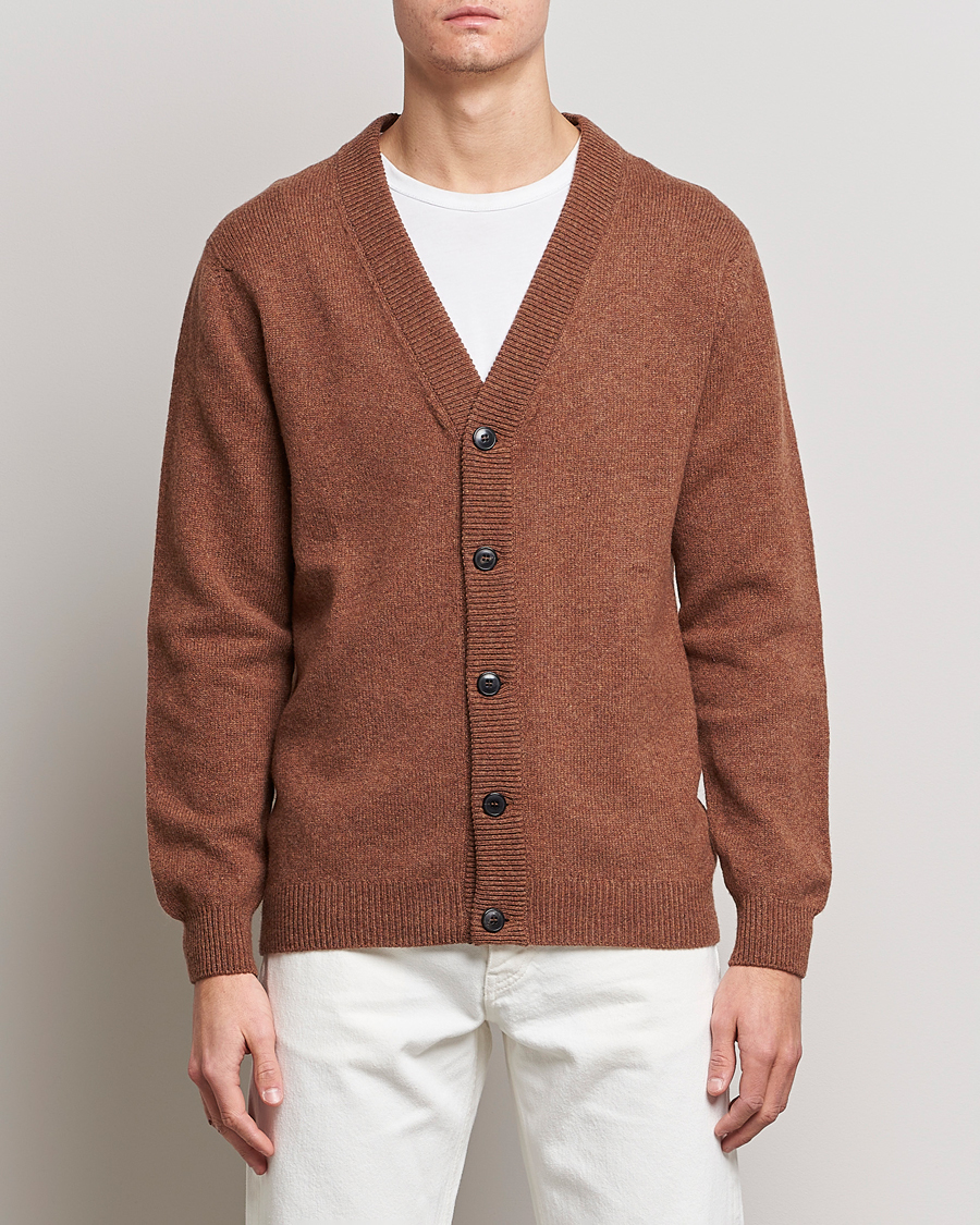 Homme | Pulls Et Tricots | Sunspel | Lambswool Cardigan Pecan