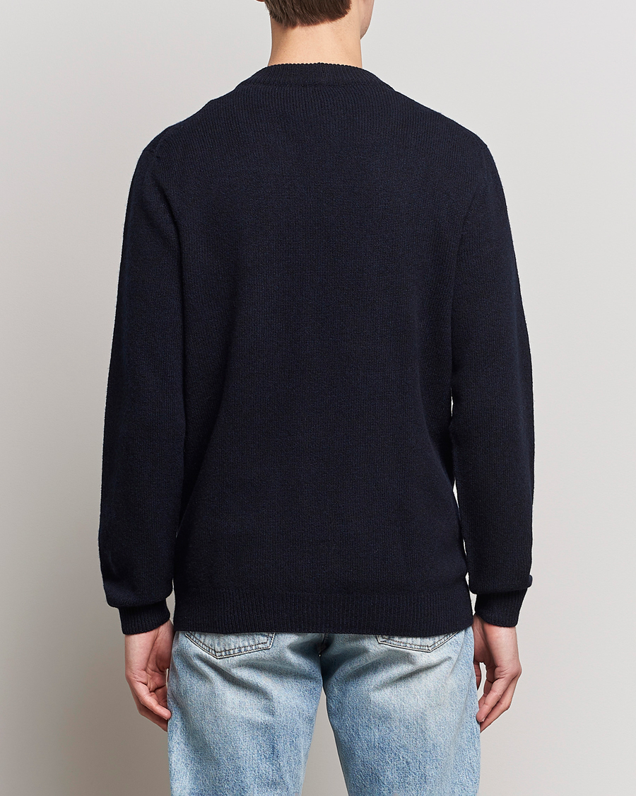 Homme | Pulls Et Tricots | Sunspel | Lambswool Cardigan Dark Navy Mouline
