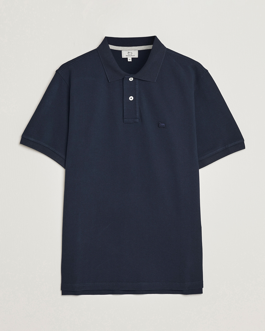 Homme | Polos | Woolrich | Classic American Polo Melton Blue