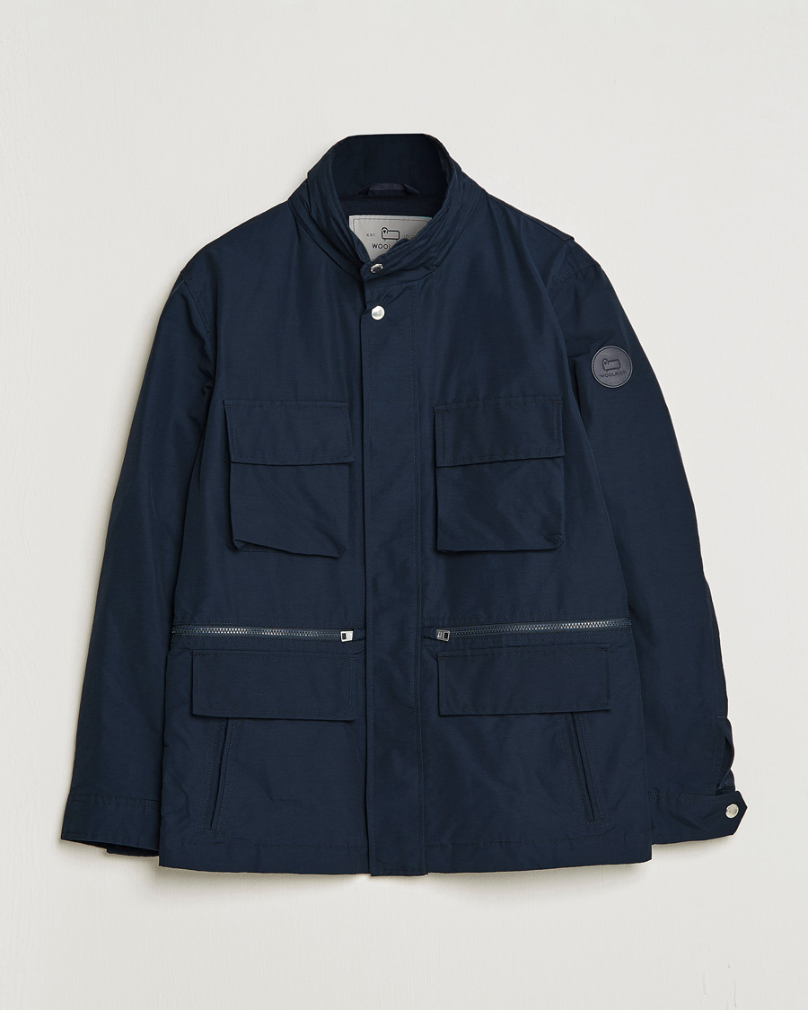 Homme | Manteaux Et Vestes | Woolrich | Cruiser Eco Field Jacket Melton Blue