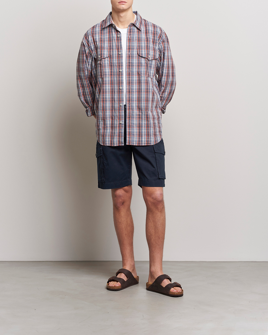 Homme | Shorts | Woolrich | Classic Cargo Shorts Melton Blue