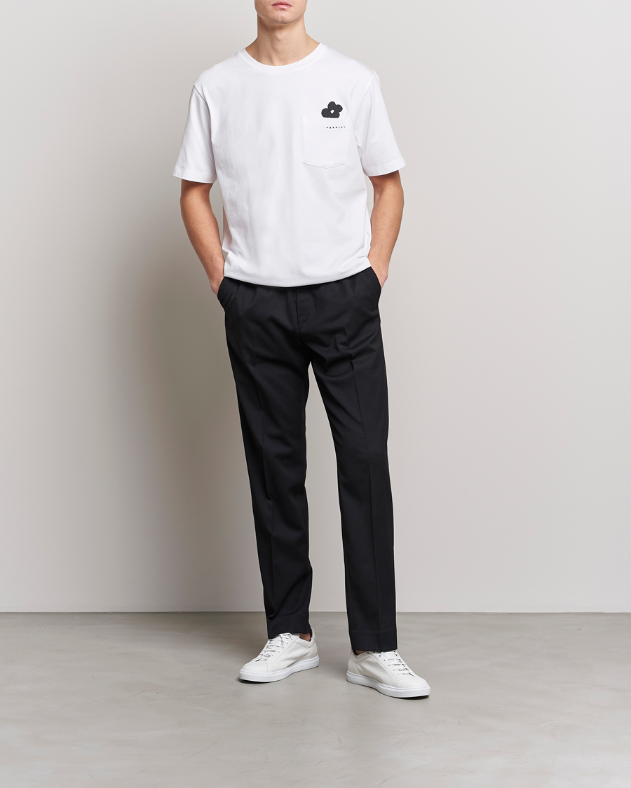 Homme | T-shirts | Lardini | Fiore Tasca Printet Logo T-Shirt White