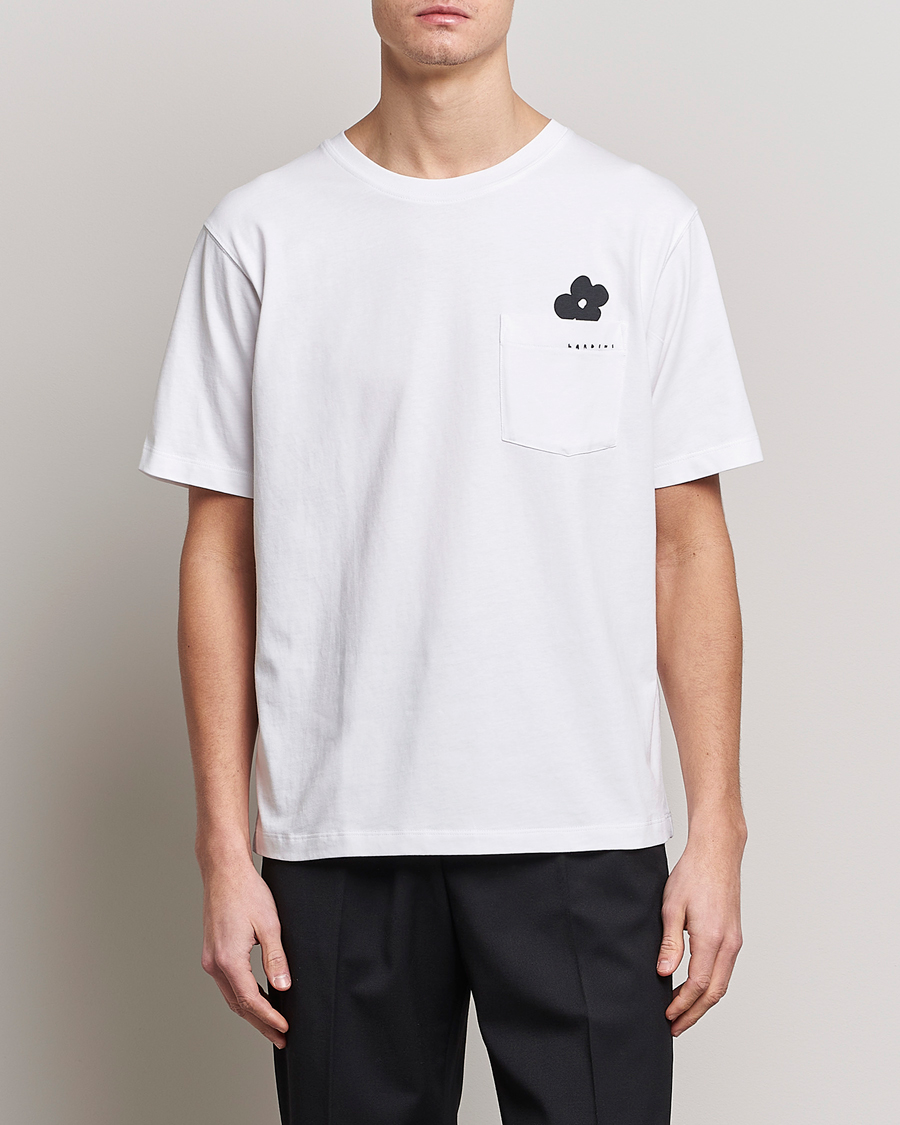 Homme | T-shirts | Lardini | Fiore Tasca Printet Logo T-Shirt White