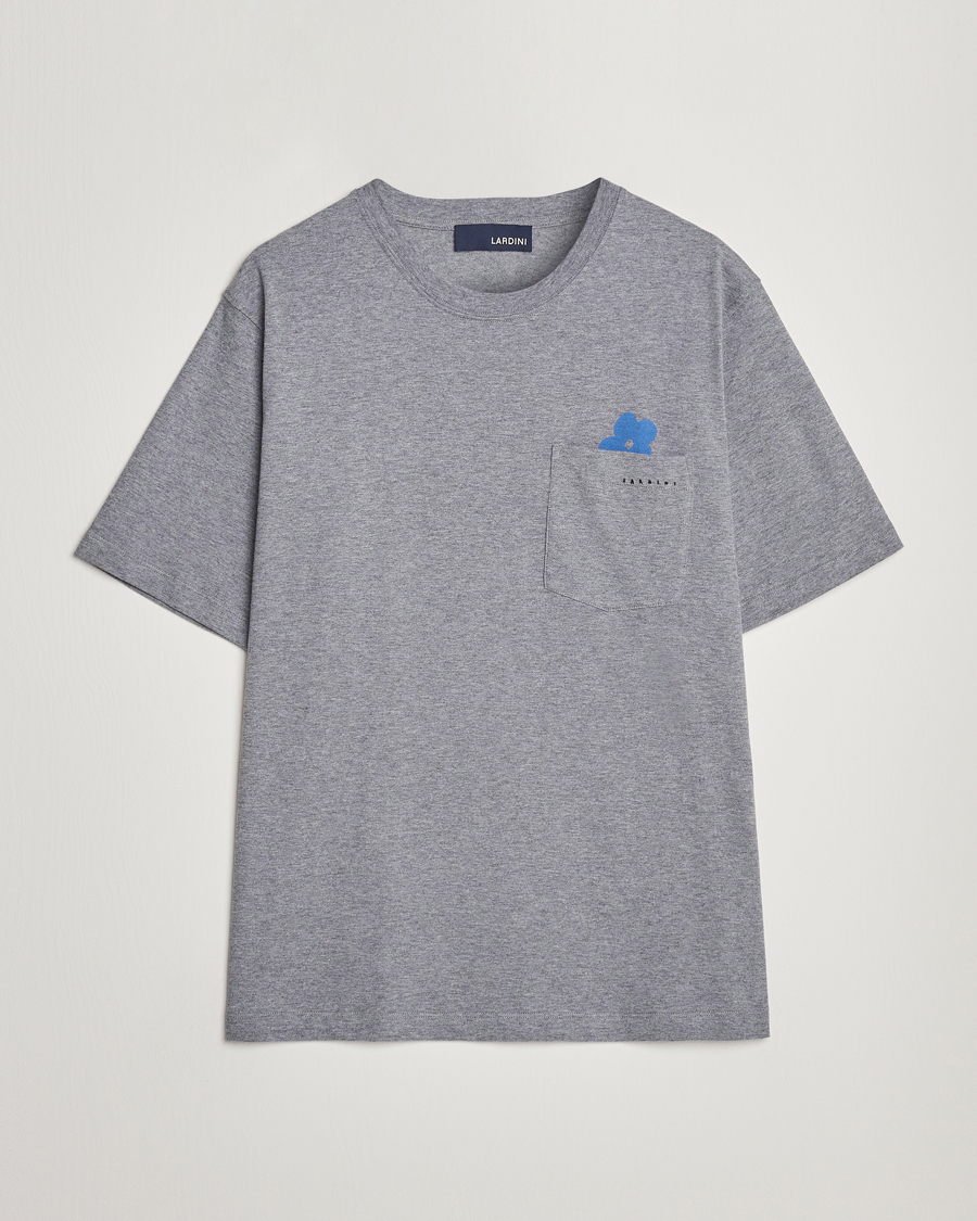 Homme | T-shirts | Lardini | Fiore Tasca Printet Logo T-Shirt Grey