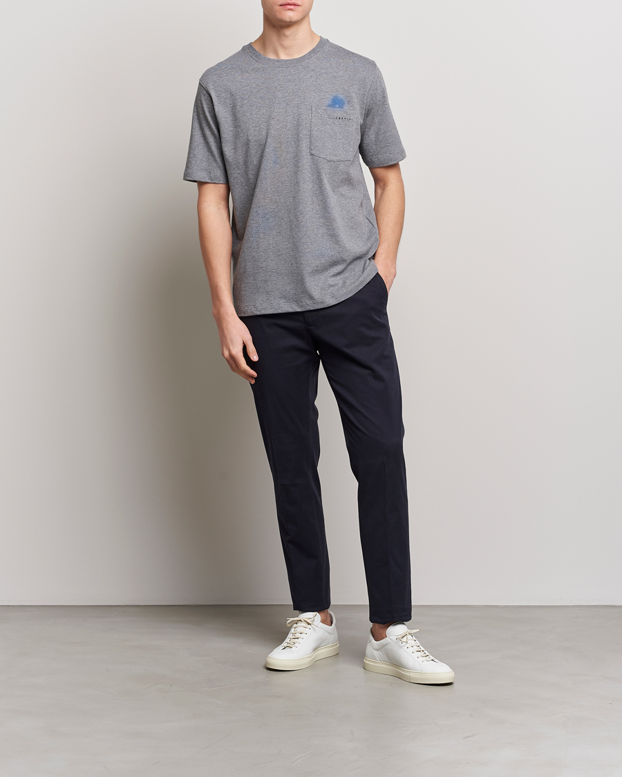 Homme | T-shirts | Lardini | Fiore Tasca Printet Logo T-Shirt Grey