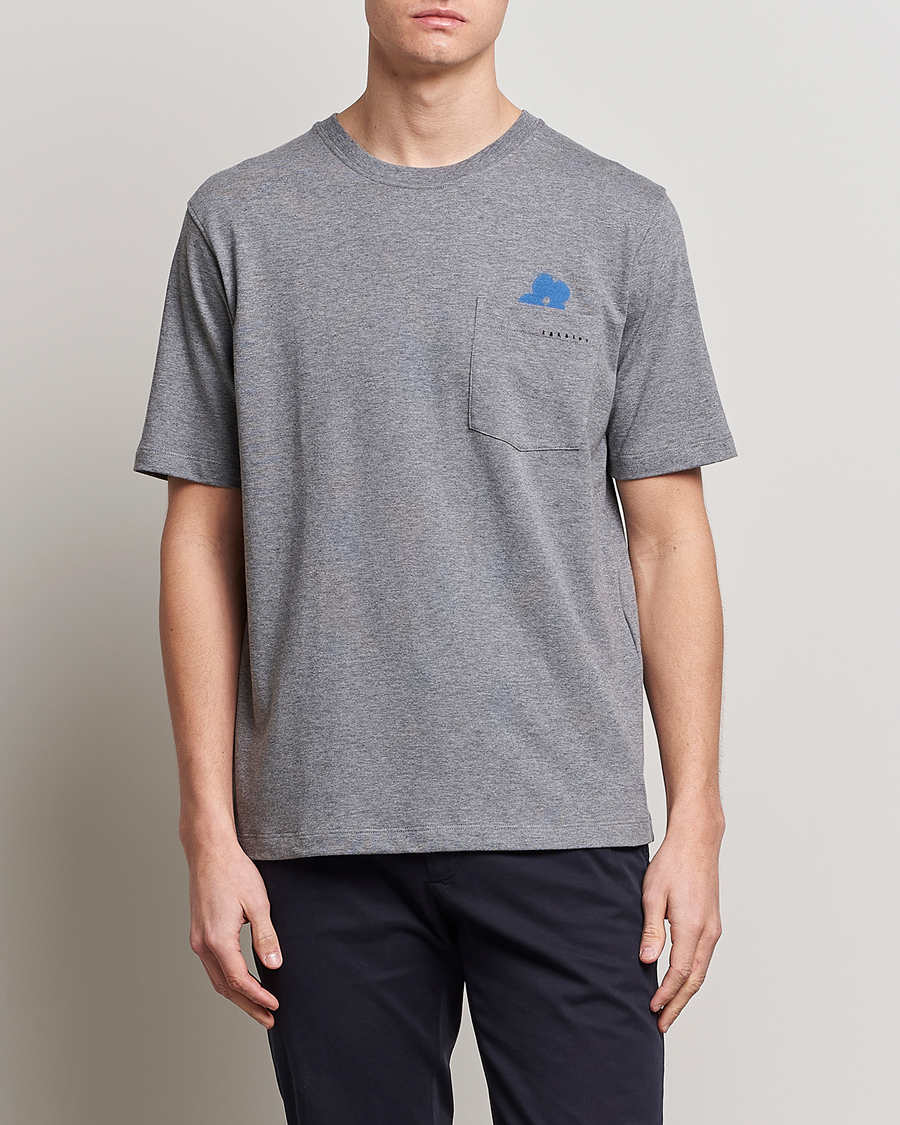 Homme | T-shirts | Lardini | Fiore Tasca Printet Logo T-Shirt Grey