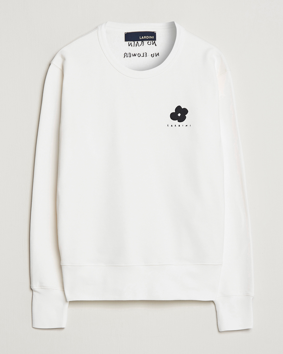 Homme | Pulls Et Tricots | Lardini | Cotton Embroidery Logo Sweatshirt White