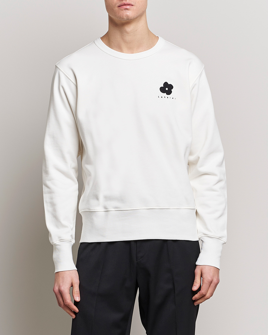 Homme | Pulls Et Tricots | Lardini | Cotton Embroidery Logo Sweatshirt White