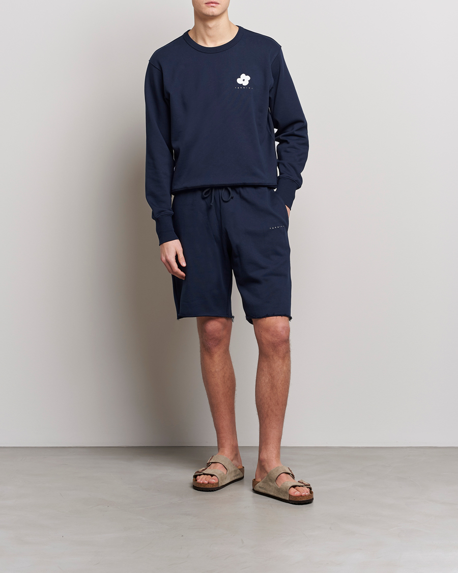 Homme | Shorts | Lardini | Cotton Embroidery Shorts Navy