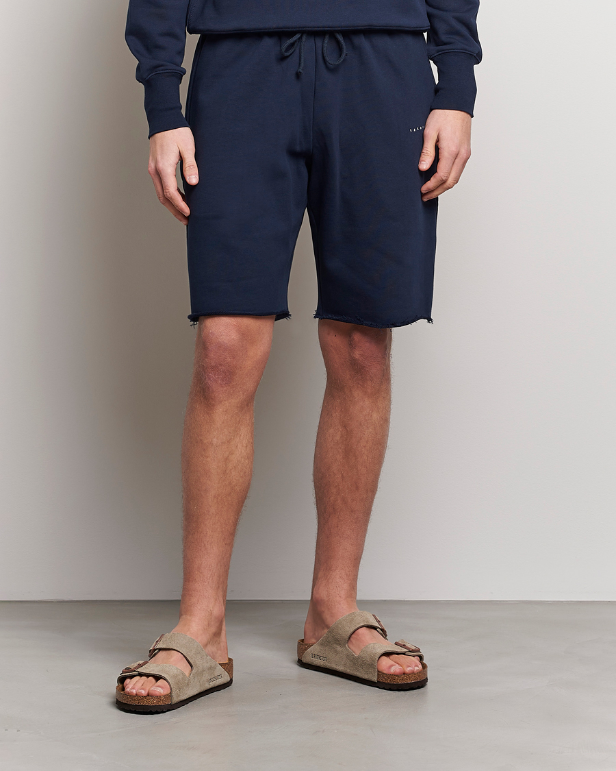 Homme | Shorts | Lardini | Cotton Embroidery Shorts Navy