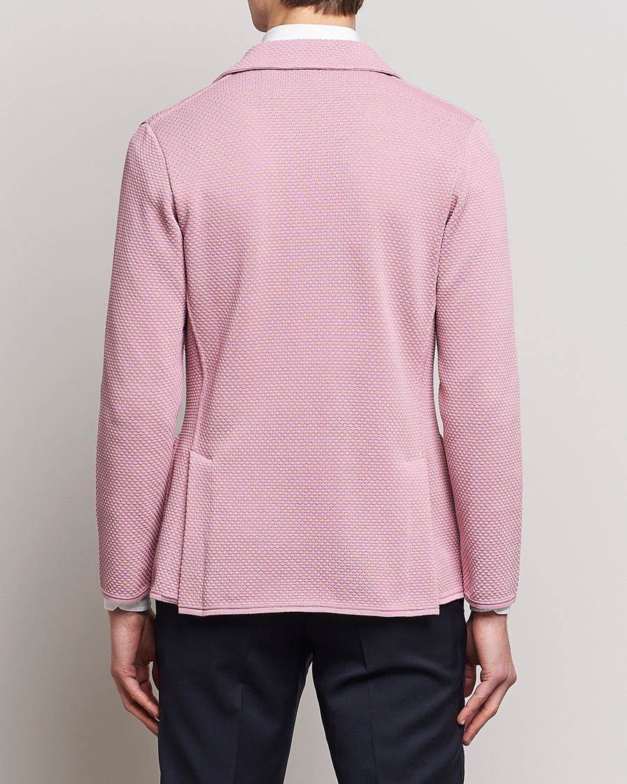 Homme | Blazers | Lardini | Knitted Structure Cotton Blazer Soft Pink