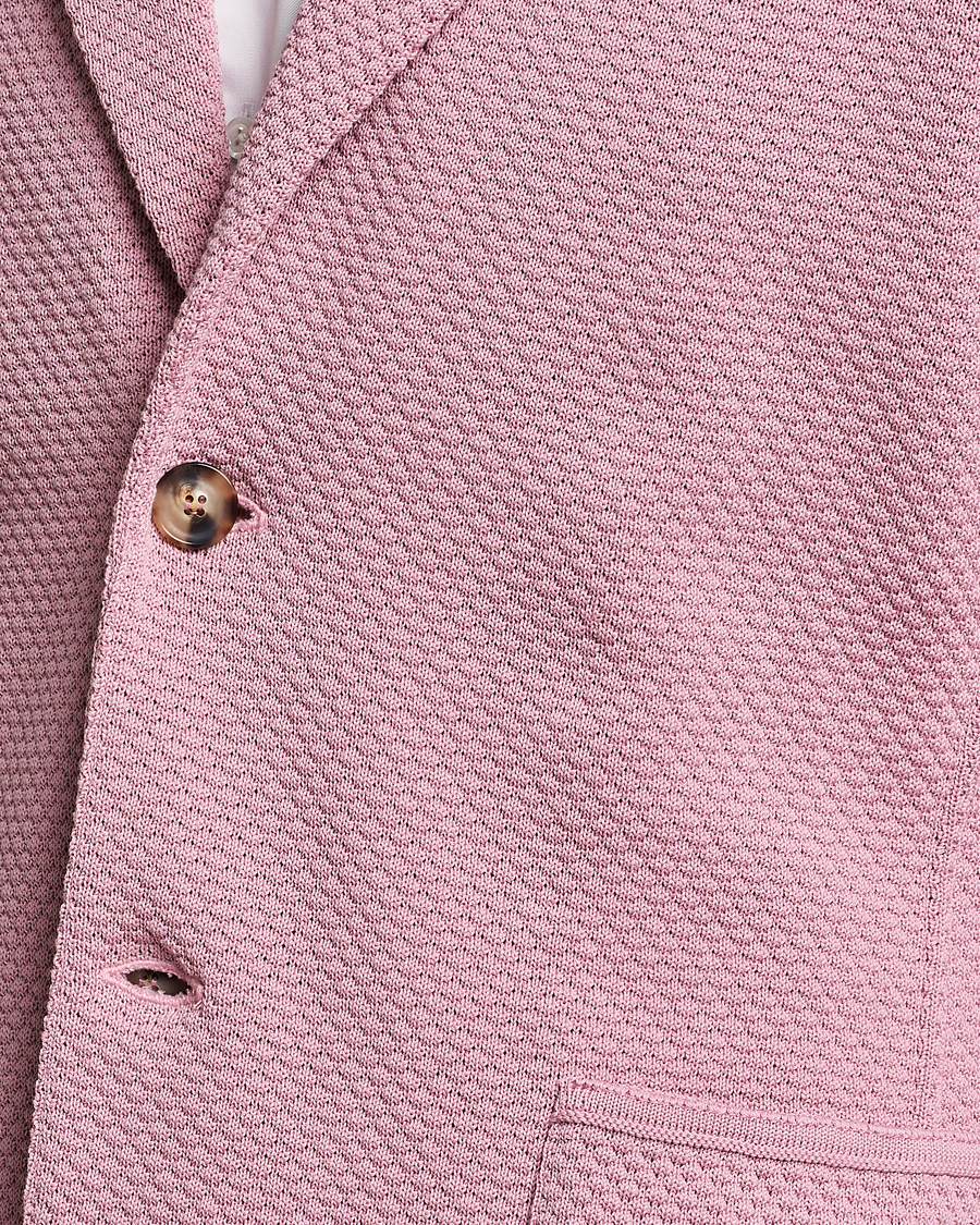 Homme | Blazers | Lardini | Knitted Structure Cotton Blazer Soft Pink