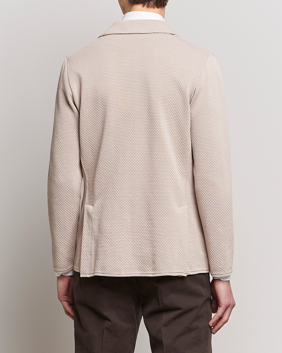 Homme | Blazers | Lardini | Knitted Structure Cotton Blazer Beige