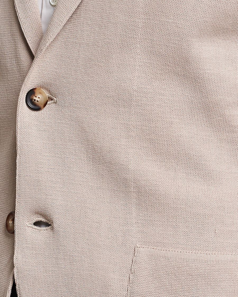 Homme | Blazers | Lardini | Knitted Cotton Blazer Beige