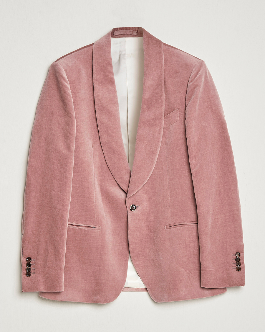 Homme | Blazers | Lardini | Summer Velvet Dinner Jacket Soft Pink