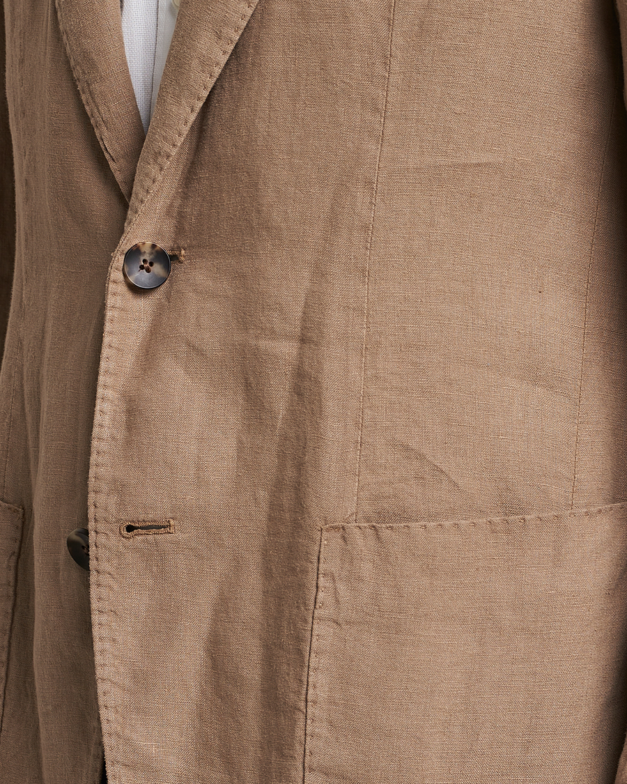 Homme | Blazers | Lardini | Patch Pocket Linen Blazer Beige