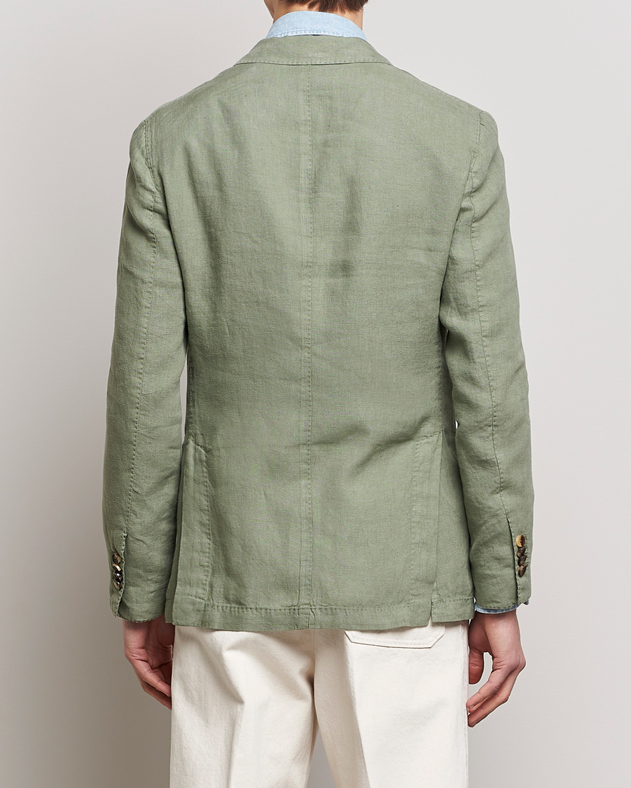 Homme | Blazers | Lardini | Patch Pocket Linen Blazer Olive