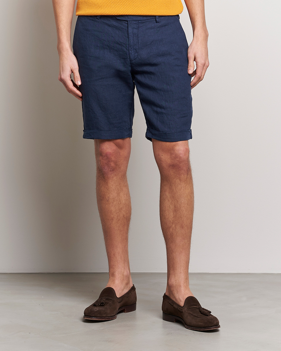 Homme | Shorts | Lardini | Linen Shorts Navy