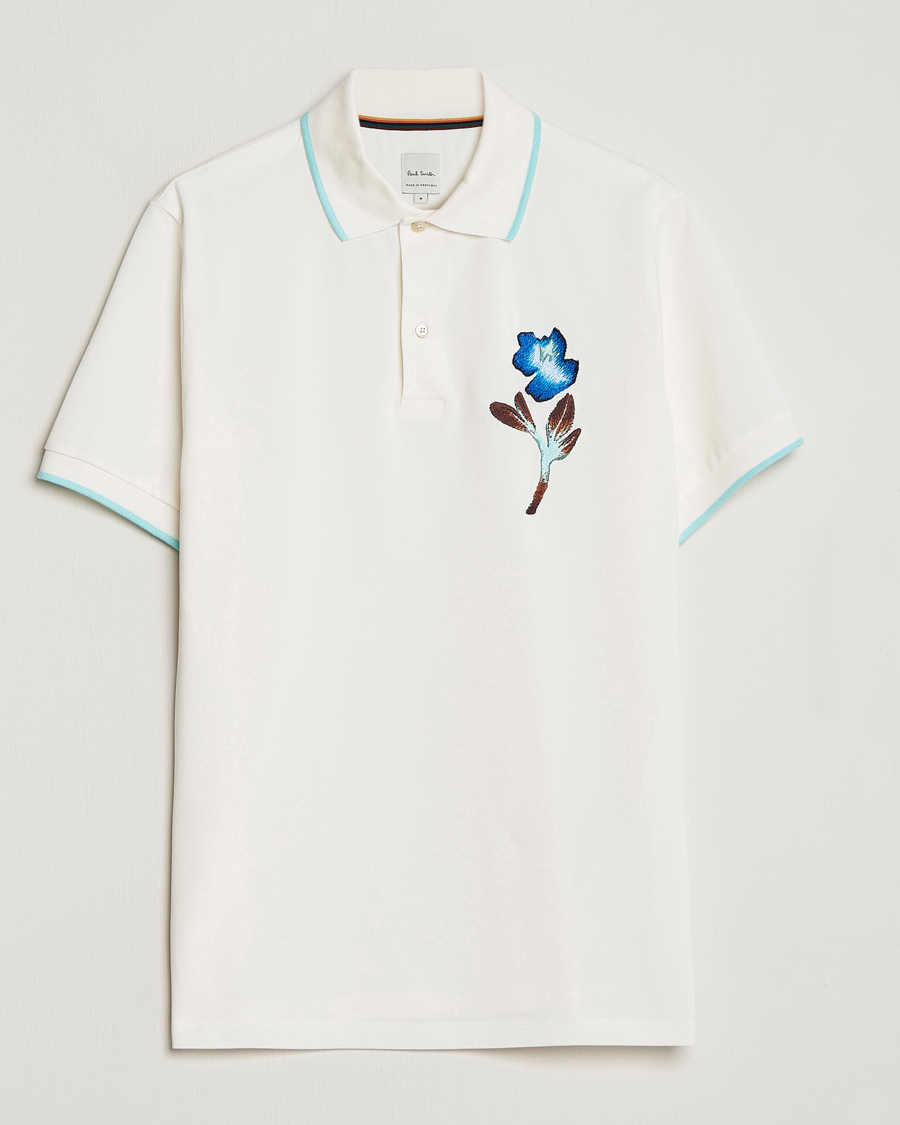 Homme | Polos | Paul Smith | Floral Polo White