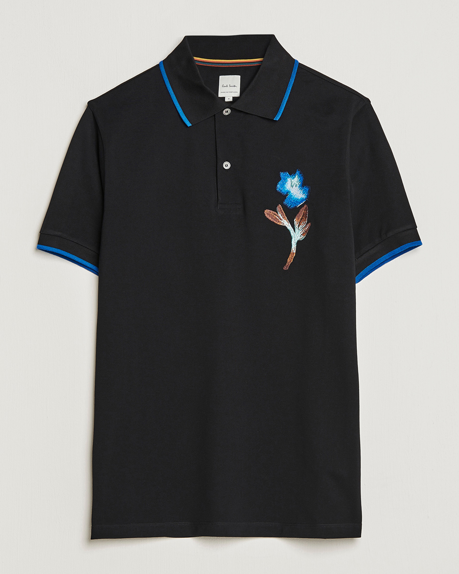 Homme | Polos | Paul Smith | Floral Polo Black