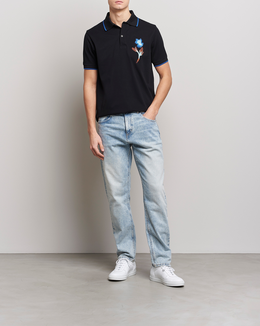 Homme | Polos | Paul Smith | Floral Polo Black