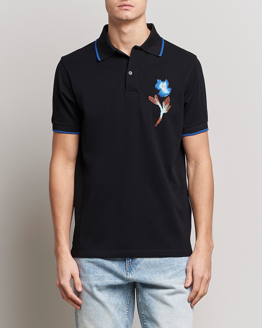 Homme | Polos | Paul Smith | Floral Polo Black