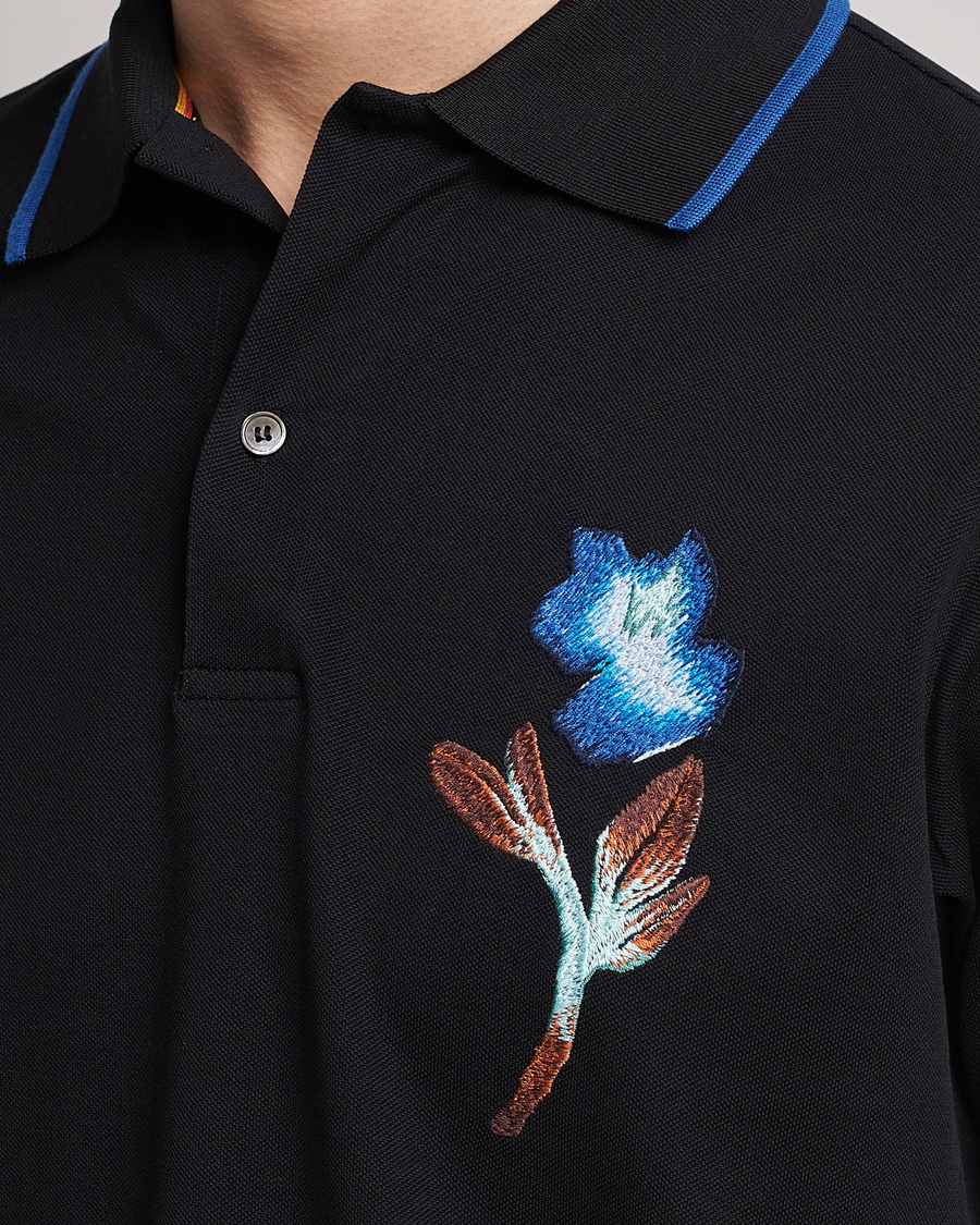 Homme | Polos | Paul Smith | Floral Polo Black
