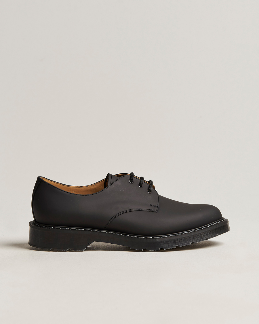 Homme | Solovair 3 Eye Gibson Shoe Black Greasy | Solovair | 3 Eye Gibson Shoe Black Greasy
