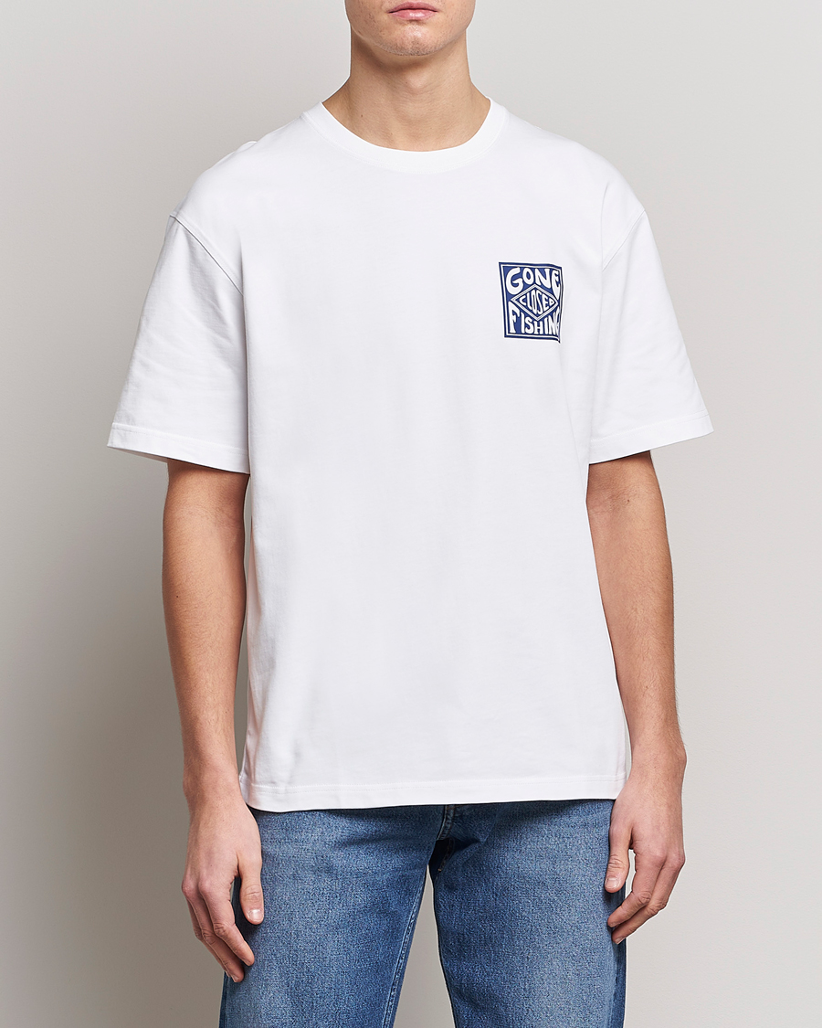 Homme | T-shirts | Samsøe Samsøe | Samsøe & Samsøe Gone Fishing T-Shirt White