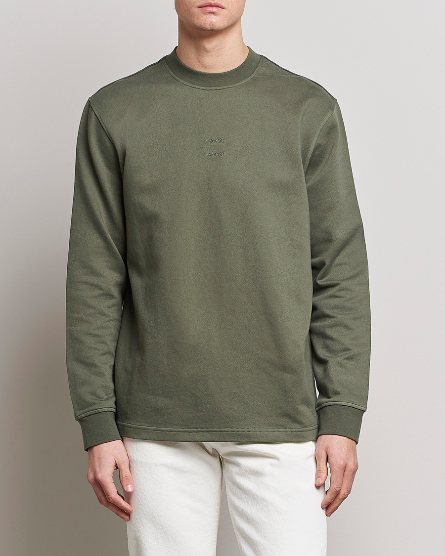 Homme | T-shirts | Samsøe Samsøe | Samsøe & Samsøe Samer Long Sleeve T-Shirt Beetle