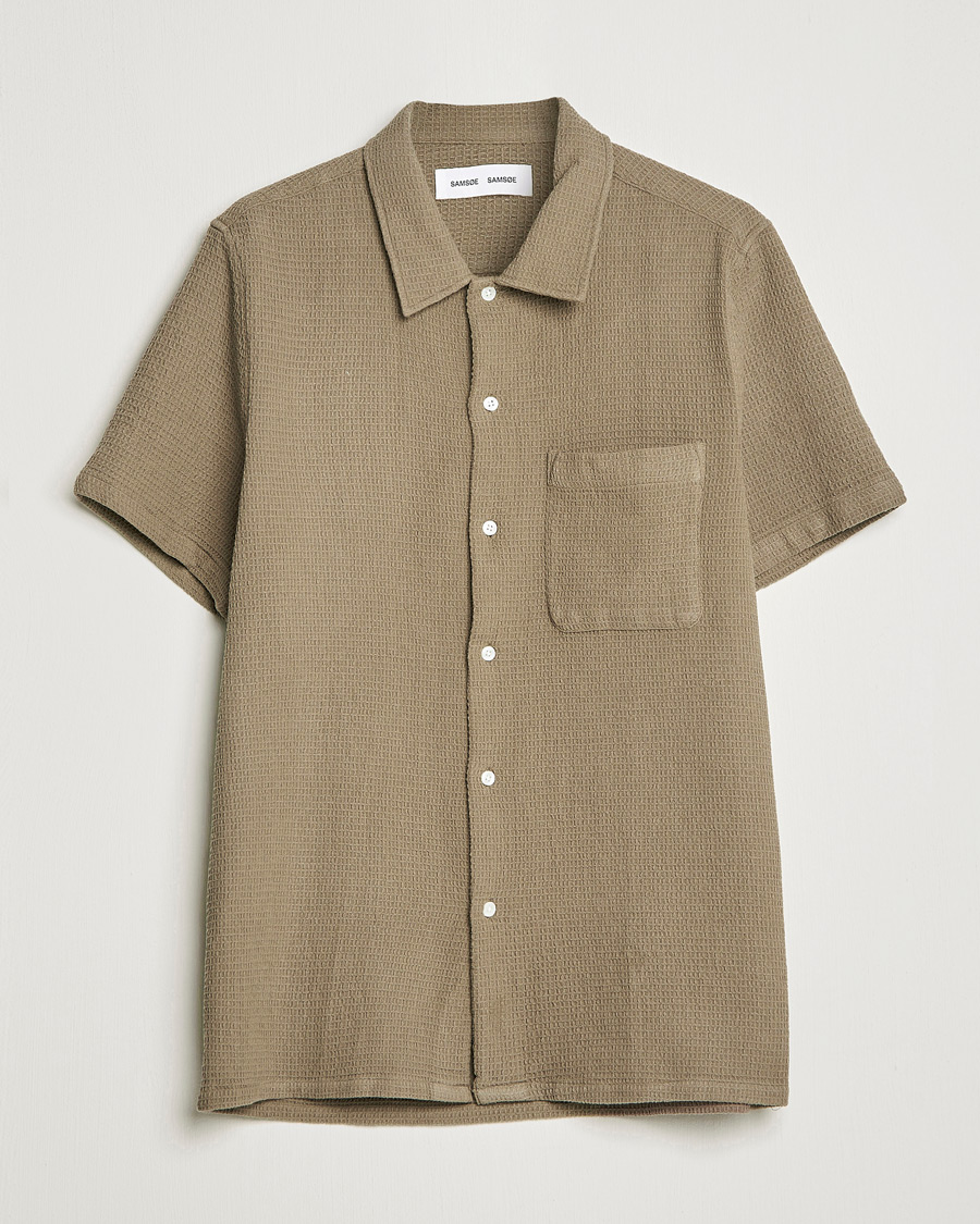 Homme | Chemises | Samsøe Samsøe | Samsøe & Samsøe Avan Organic Cotton Short Sleeve Shirt Brindle