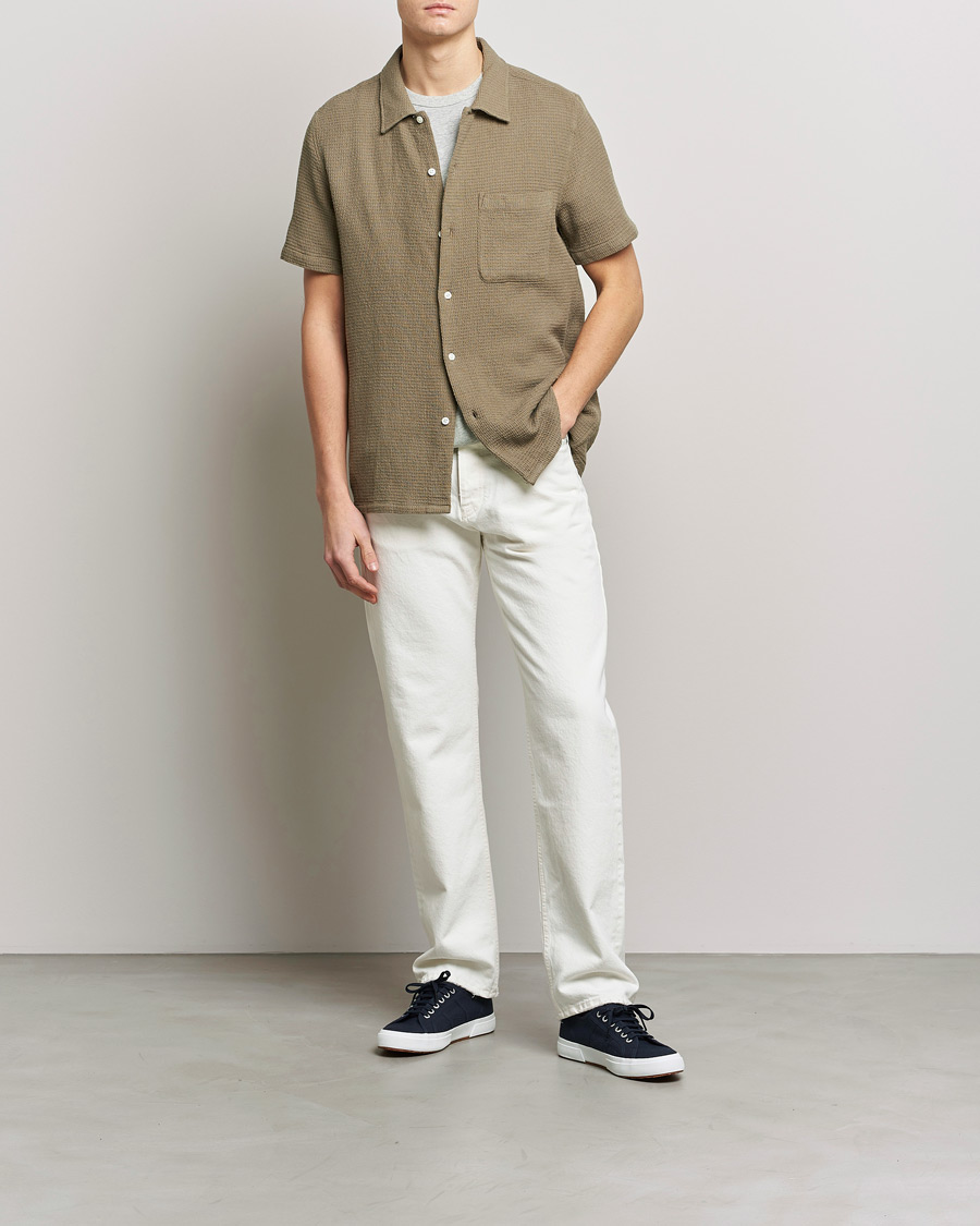 Homme | Chemises | Samsøe Samsøe | Samsøe & Samsøe Avan Organic Cotton Short Sleeve Shirt Brindle
