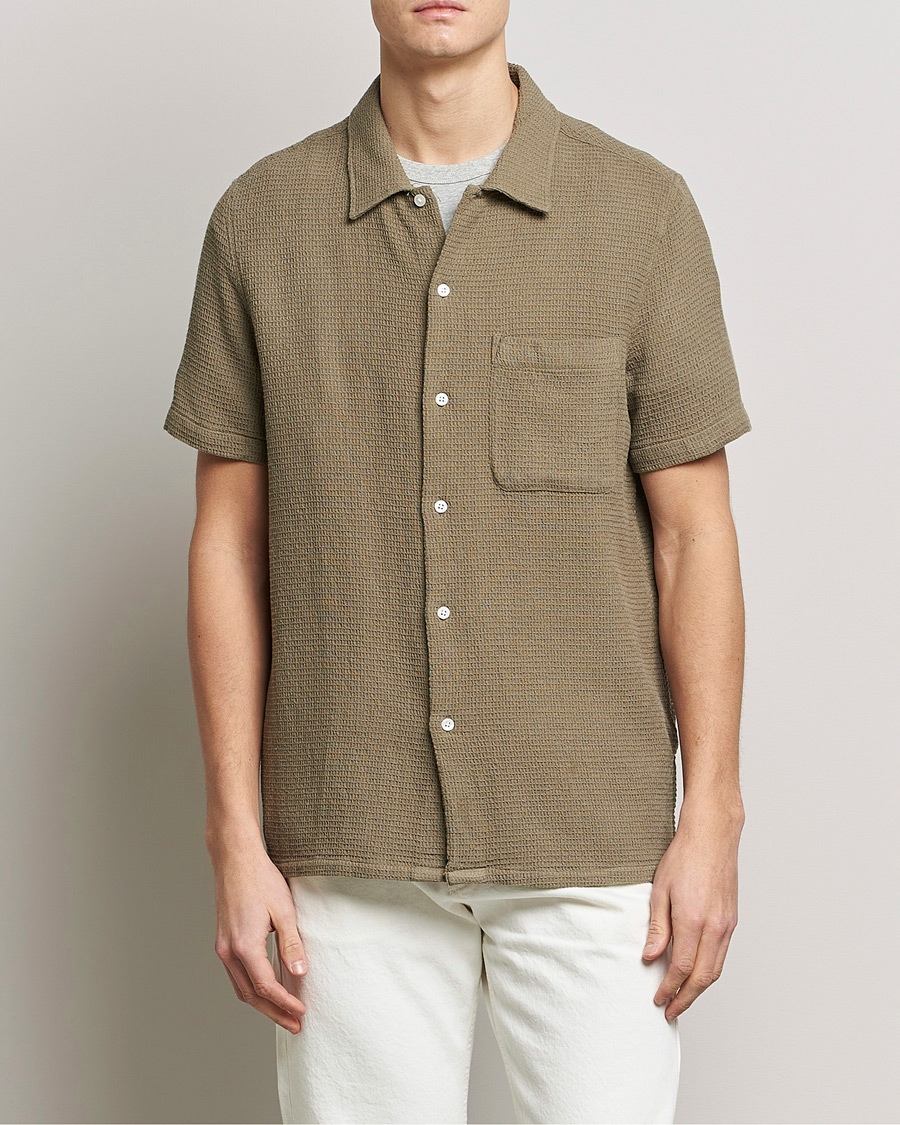 Homme | Chemises | Samsøe Samsøe | Samsøe & Samsøe Avan Organic Cotton Short Sleeve Shirt Brindle