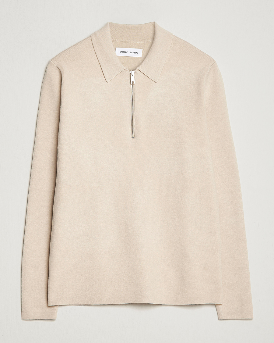 Homme | Pulls Et Tricots | Samsøe Samsøe | Samsøe & Samsøe Guna Half Zip Sweater Oatmeal