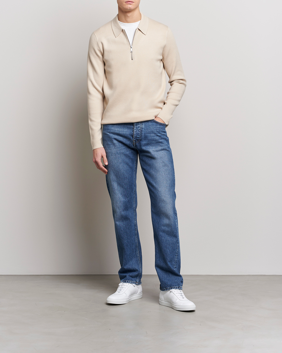 Homme | Pulls Et Tricots | Samsøe Samsøe | Samsøe & Samsøe Guna Half Zip Sweater Oatmeal
