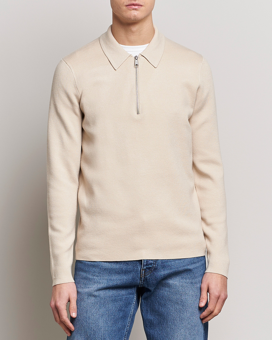 Homme | Pulls Et Tricots | Samsøe Samsøe | Samsøe & Samsøe Guna Half Zip Sweater Oatmeal