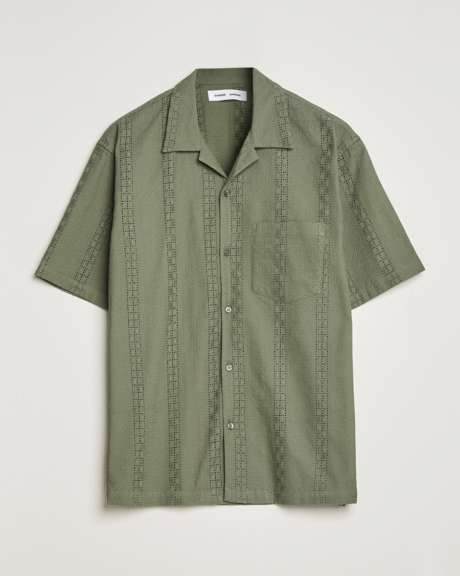 Homme | Chemises | Samsøe Samsøe | Samsøe & Samsøe Emerson Cotton Short Sleeve Shirt Beetle
