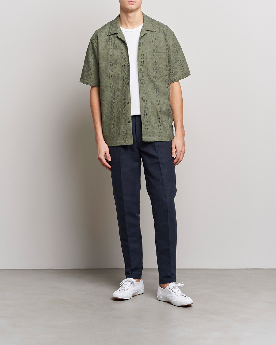 Homme | Chemises | Samsøe Samsøe | Samsøe & Samsøe Emerson Cotton Short Sleeve Shirt Beetle