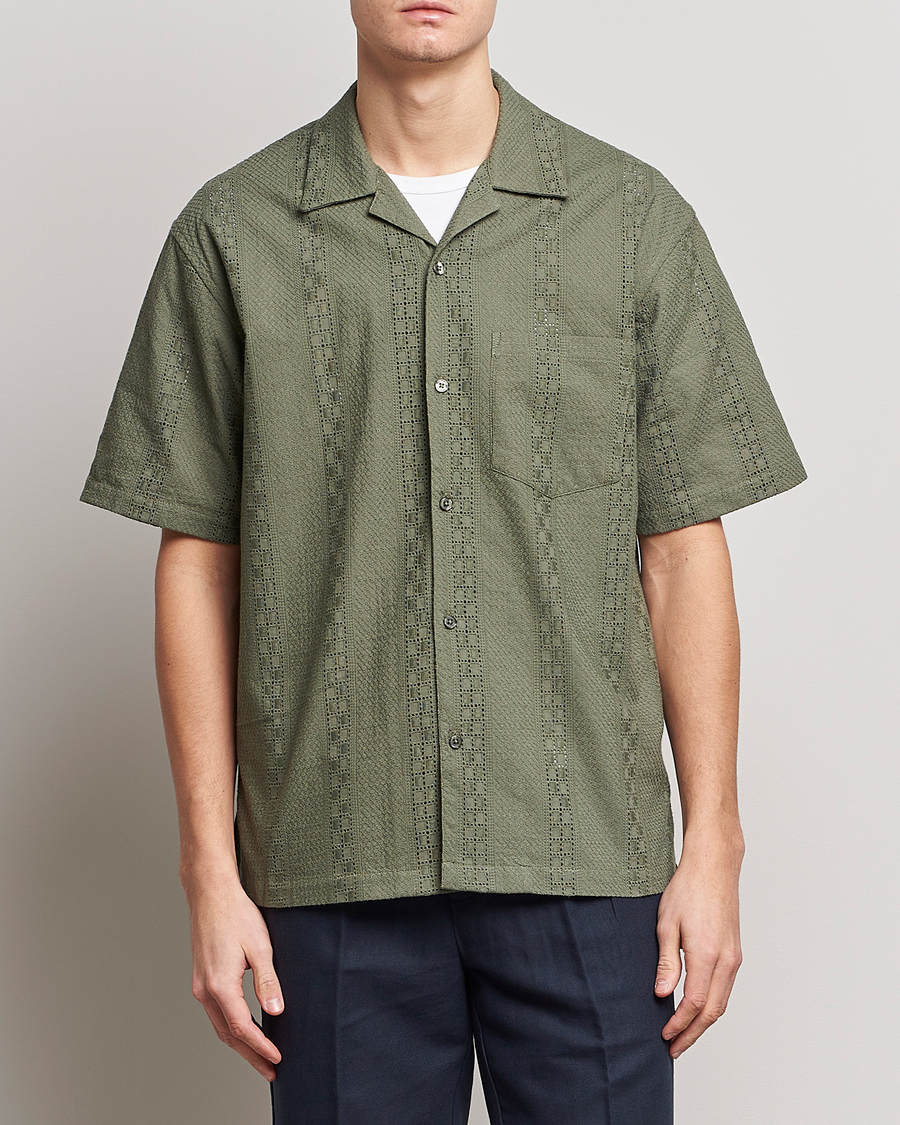 Homme | Chemises | Samsøe Samsøe | Samsøe & Samsøe Emerson Cotton Short Sleeve Shirt Beetle
