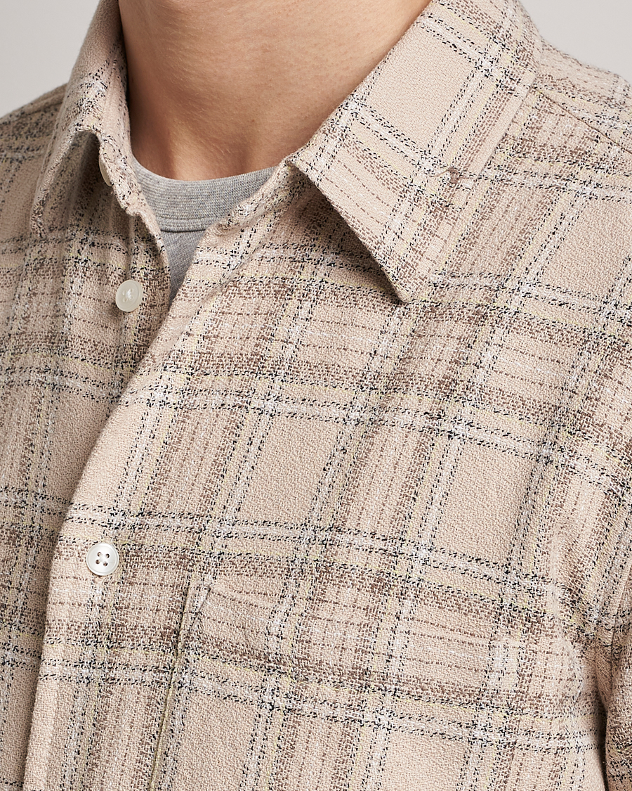 Homme | Chemises | Samsøe Samsøe | Samsøe & Samsøe Liam Organic Cotton Overshirt Oatmeal Check