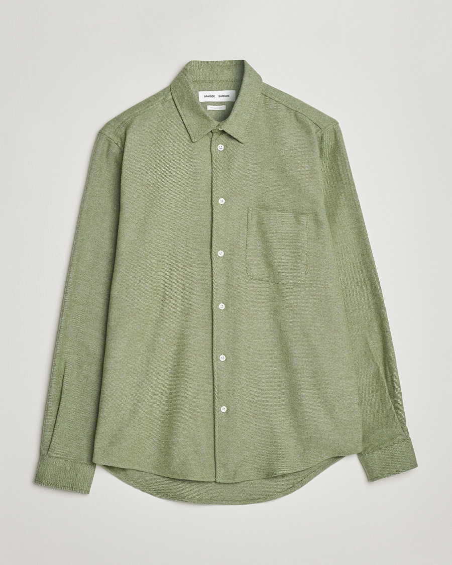 Homme | Chemises | Samsøe Samsøe | Samsøe & Samsøe Liam Organic Cotton Shirt Basil Melange