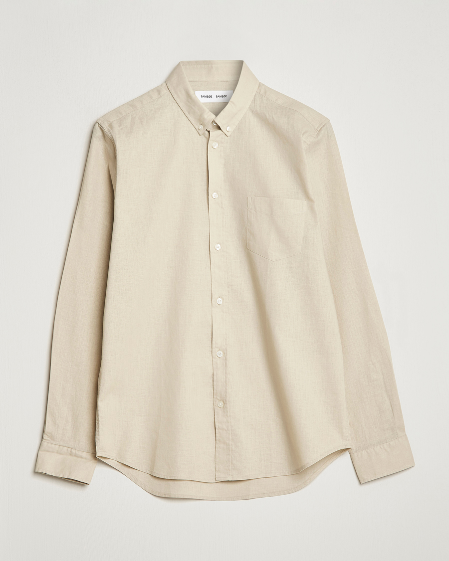 Homme | Chemises | Samsøe Samsøe | Samsøe & Samsøe Liam Linen Cotton Shirt Oatmeal