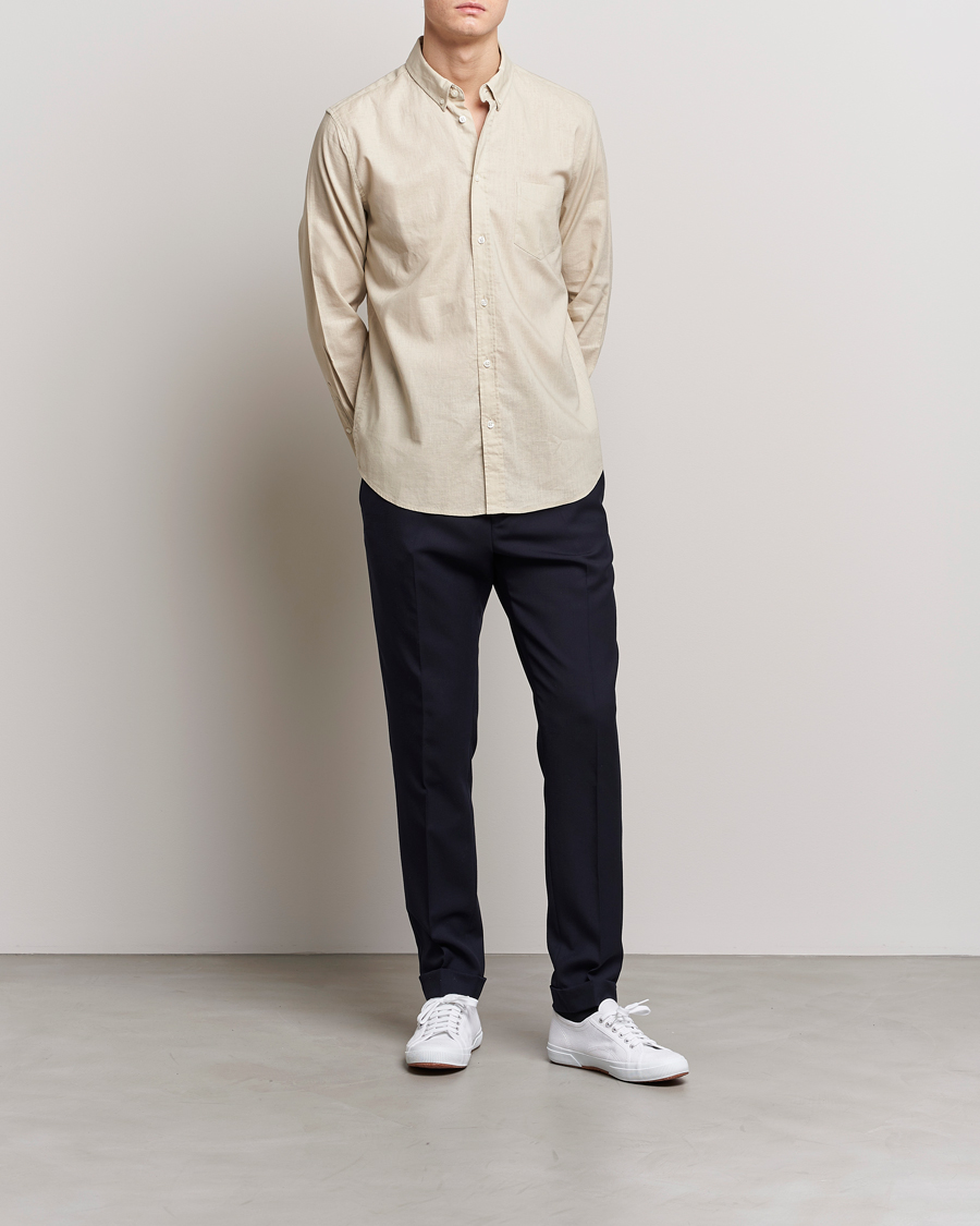 Homme | Chemises | Samsøe Samsøe | Samsøe & Samsøe Liam Linen Cotton Shirt Oatmeal