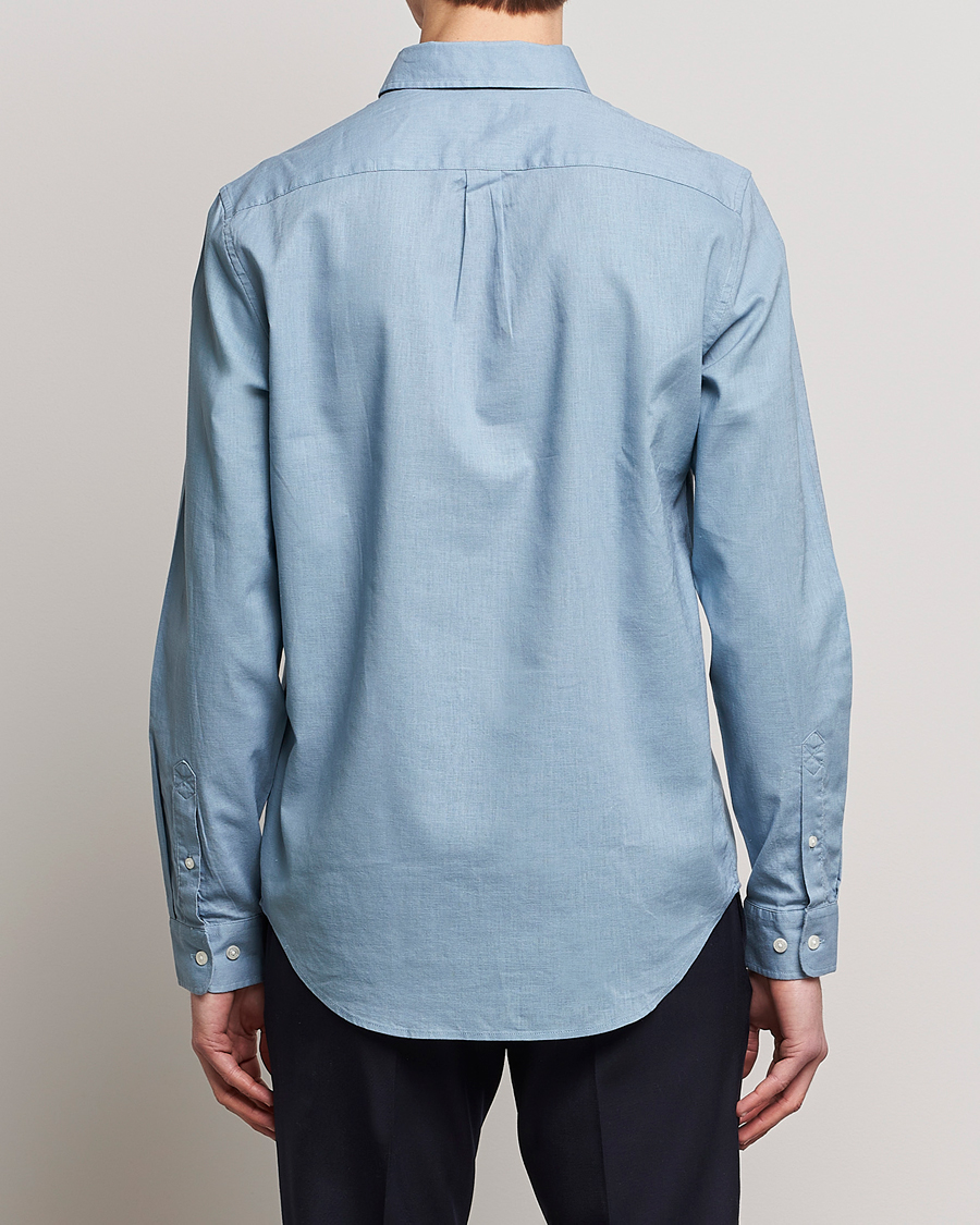 Homme | Chemises | Samsøe Samsøe | Samsøe & Samsøe Liam Linen Cotton Shirt Ashley Blue