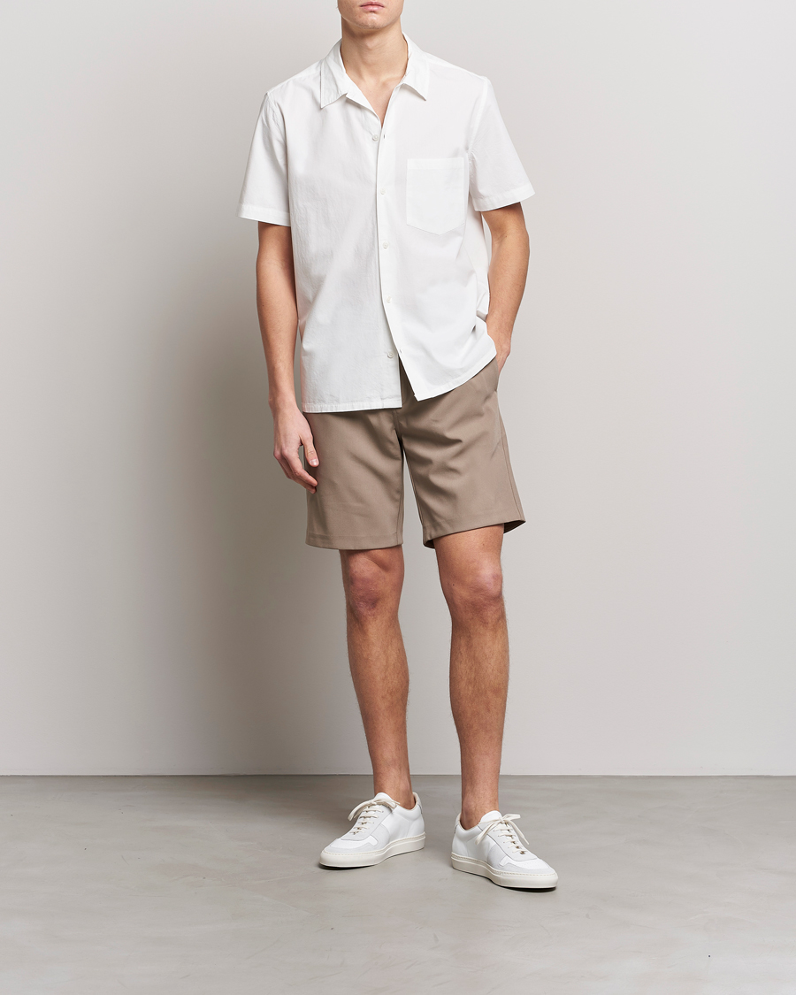 Homme | Chemises | Samsøe Samsøe | Samsøe & Samsøe Avan Organic Cotton Short Sleeve Shirt White