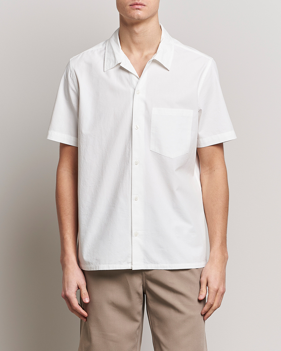 Homme | Chemises | Samsøe Samsøe | Samsøe & Samsøe Avan Organic Cotton Short Sleeve Shirt White